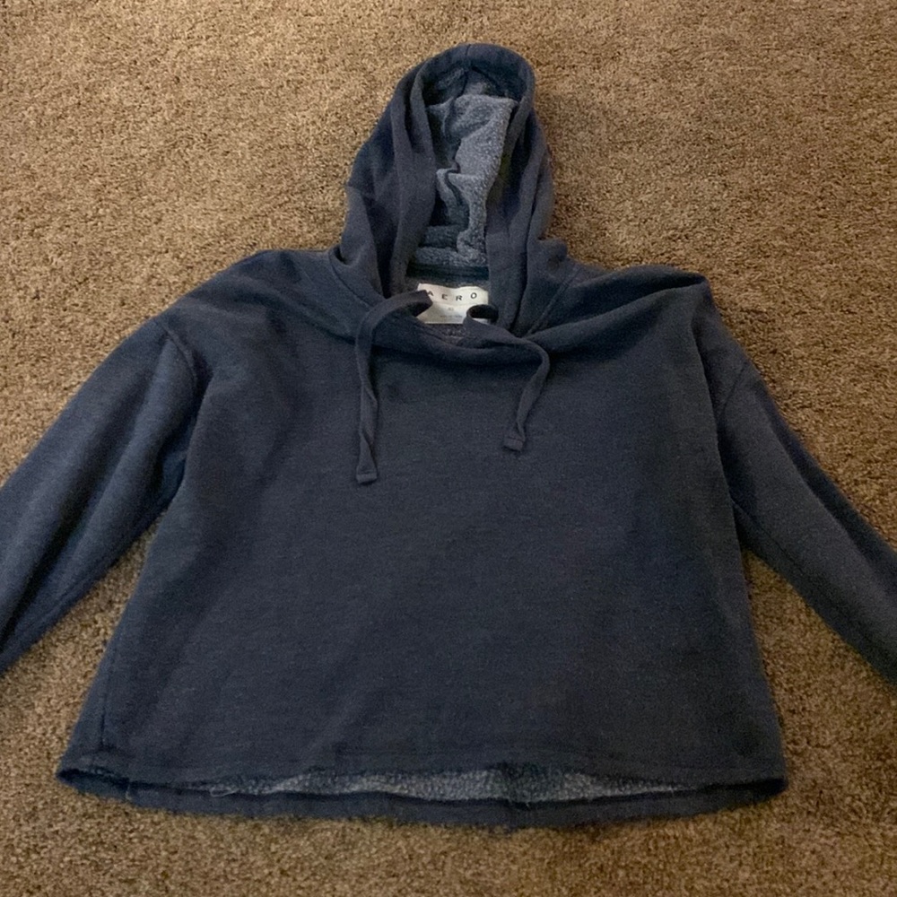 Blue cropped hoodie